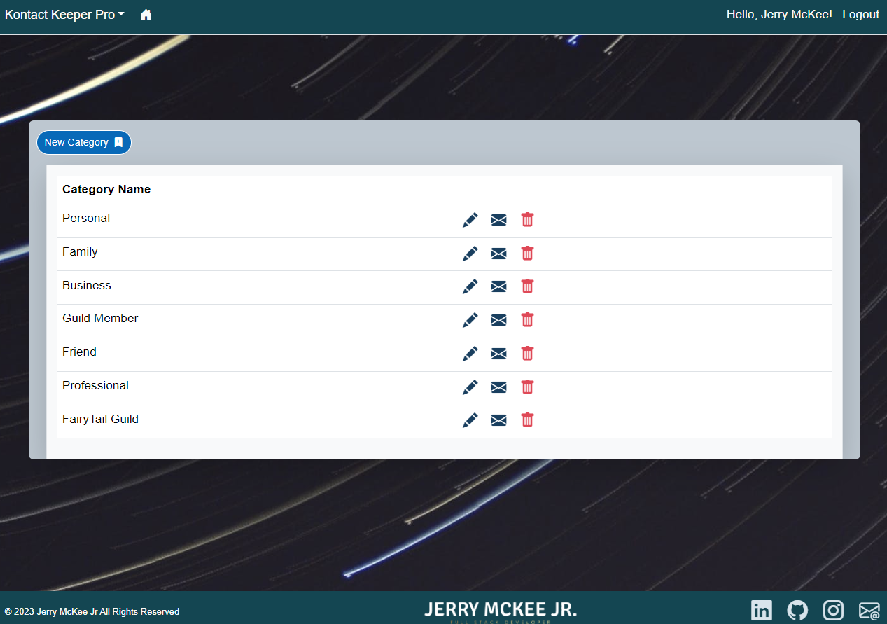 Categories View
