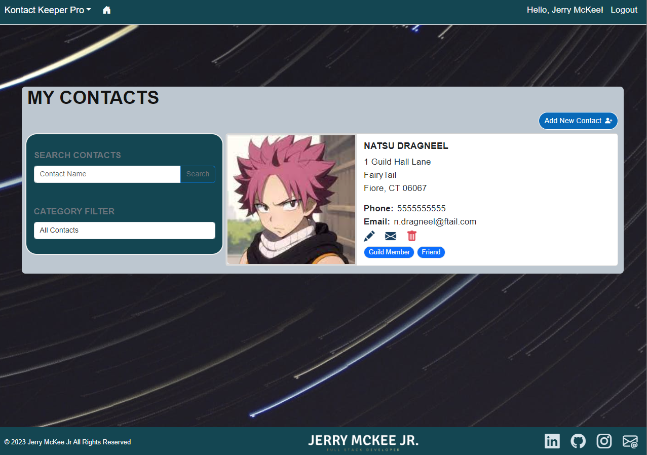 Dynamic Contacts View
